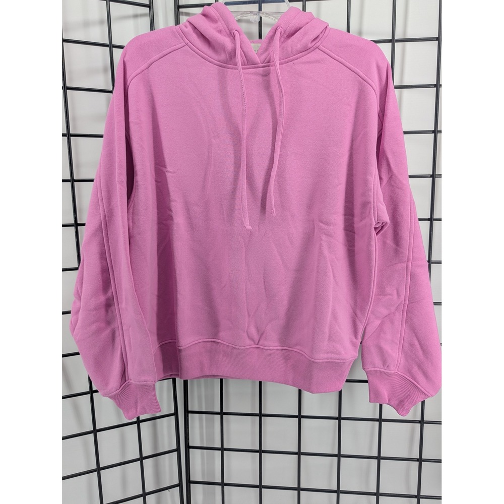 Zenana Hoodie Women Medium Bright Mauve NWOT Cozy Fleece Pullover
